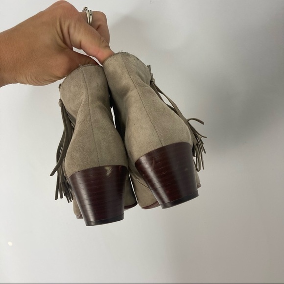 Sam Edelman Rudie Studded Fringe Bootie Women's 7.5 Western Suede - Picture 6 of 9